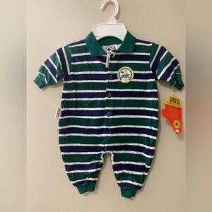 Vintage Converse baby boys outfit 3-6 months stripes one piece new with tags 90s